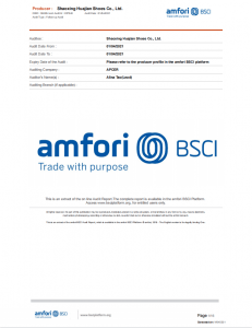 WalkNice amfori & BSCI Certification